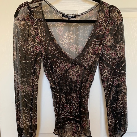 Betsey Johnson Tie back Blouse - Picture 1 of 7
